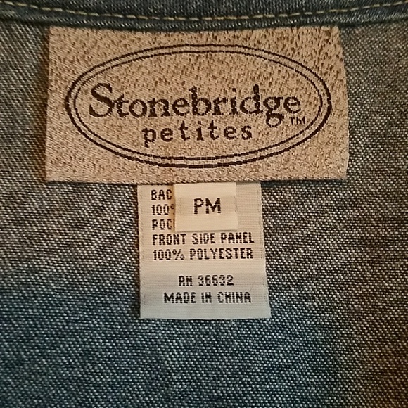 Stonebridge petites denim vest, size PM - Picture 5 of 5